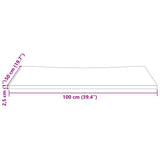 Desk Top White 100x50x2.5 cm Solid Wood Pine 824431