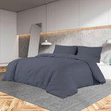 Duvet Cover Set Anthracite 260x240 cm Cotton 136084