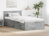 Daybed Concrete Grey and Black 90 x 190 cm Engineered Wood 3408525