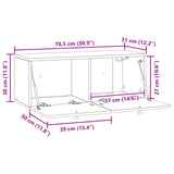Wall-Mounted TV Cabinet 78.5 x 31 x 30 cm Artisan Oak 899234