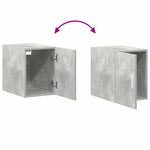 Slim Storage Cabinet Concrete Grey 30x42.5x225 cm Engineered Wood 3281269