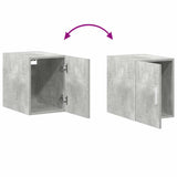 Slim Storage Cabinet Concrete Grey 30x42.5x225 cm Engineered Wood 3281269