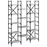 Bookshelf Grey Sonoma 127.5x28.5x172.5 cm Engineered Wood 838871