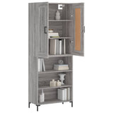Highboard Grey Sonoma 69.5x34x180 cm Engineered Wood 3200071
