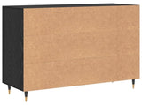 Sideboard Black Oak 90 x 34 x 80 cm Engineered Wood 879581