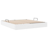 Storage Bed with Mattress Pure White 183 x 213 cm Faux leather 3369979