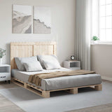 Bed Frame without Mattress with Headboard 140x200 cm Solid Wood 3281534