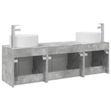 Bathroom Cabinet Set 3 pcs Concrete Grey 49.5 x 44.5 x 65.5 cm 3405730