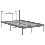 ZNTS Bed Frame without Mattress Grey Metal 120x200 cm 324800