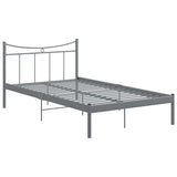 ZNTS Bed Frame without Mattress Grey Metal 120x200 cm 324800