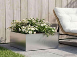 Garden Planter Silver 60 x 60 x 30 cm Stainless Steel 8005058