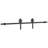 Sliding Door Hardware Kit 183 cm Steel Black 4009724