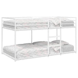 Bunk Bed without Mattress White 75x190 cm Steel 4019881