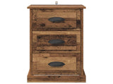 Bedside Cabinet Old Wood 39 x 39 x 67.5 cm Engineered Wood 881340