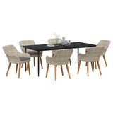Dining Set Light grey Poly rattan 3261710