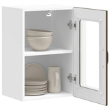 Kitchen Wall Cabinet with Glass Door Lucca Brown Oak 853774