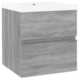 Sink Cabinet with Built-in Basin Grey Sonoma Engineered Wood 3152859