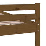 Bed Frame without Mattress Honey Brown Solid Wood 140x190 cm 814802