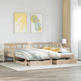 Daybed with Trundle and Drawers without Mattress 90x200 cm 3302207