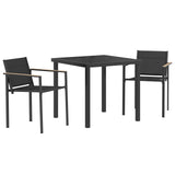 Outdoor Furniture Set 3 pcs Black and Anthracite Textilene 3422885
