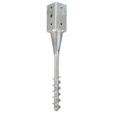 Ground Spikes 6 pcs Silver 10x10x57 cm Galvanised Steel 145442