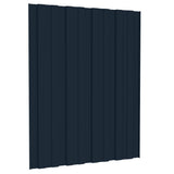 Roof Panels 12 pcs Galvanised Steel Anthracite 60x45 cm 317191