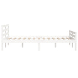 Bed Frame without Mattress White Solid Wood 140x200 cm 814820