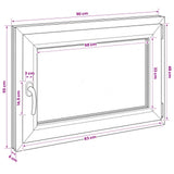 Basement Window Internal Colour White RISOR 90 x 55 cm 42047850