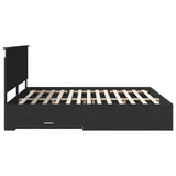 Bed Frame Black and Silver 200 x 200 cm Engineered Wood 3409609