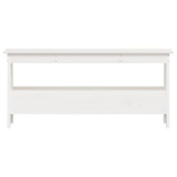 Hall Bench White 100x28x45 cm Solid Wood Pine 837383