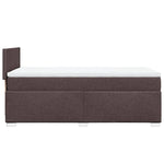 Box Spring Bed with Mattress Dark Brown 100x200 cm Fabric 3285795