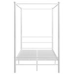 Canopy Bed Frame without Mattress White Metal 120x200 cm 325058