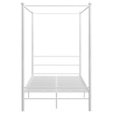 Canopy Bed Frame without Mattress White Metal 120x200 cm 325058