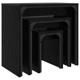 Coffee Table 3 pcs Black Oak Engineered wood 883536