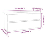 Sink Cabinet with Built-in Basin Grey Sonoma Engineered Wood 3152886