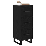Sideboard Black Oak 34.5 x 34 x 90 cm Engineered Wood and Iron 881587