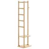 ZNTS Coat Stand with Hooks and Shelves 38.5x30x156 cm Bamboo 4008918