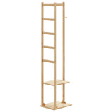 Coat Stand with Hooks and Shelves 38.5x30x156 cm Bamboo 4008918