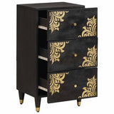 Sideboard with Drawer Black 40 x 33 x 75 cm Solid Mango Wood 4018831