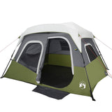 Family Tent with LED 6-Person Light Green Quick Release 94308