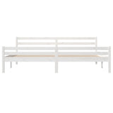 Bed Frame without Mattress White Solid Wood 200x200 cm 814840