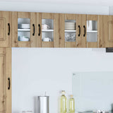 Wall Glass Cabinet LUCCA 2 pcs Artisan Oak 60 x 31 x 40 cm 884984