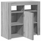 Sideboard with LED Lights Grey Sonoma 80x35x75 cm 815730