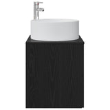 Wall-Mounted Sink Vanity Black Oak 49.5 x 44.5 x 65.5 cm 890319