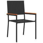 Garden Dining Set 9 pcs Black Poly rattan 3365420