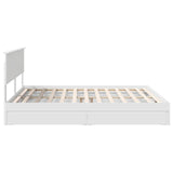 Storage Bed with Headboard White 180 x 200 cm Engineered Wood 3408431