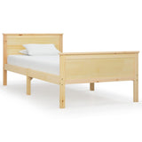 Bed Frame without Mattress Solid Wood Pine 100x200 cm 322175