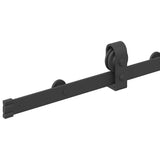 Sliding Door Hardware Kit 183 cm Steel Black 4009744