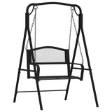 Swing Bench Black Steel Medium Durable Swing Bench 318832