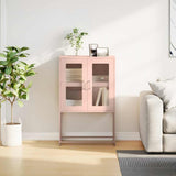 ZNTS Highboard Pink 68x39x107 cm Steel 853375